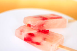 Fruity rosé popsicles