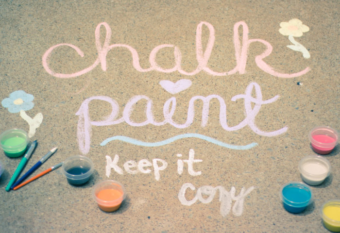 Easy Two Ingredient Sidewalk Chalk Paint