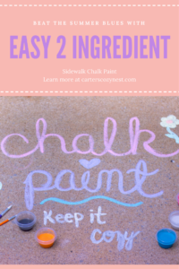 Easy two ingredient sidewalk chalk paint tutorial diy