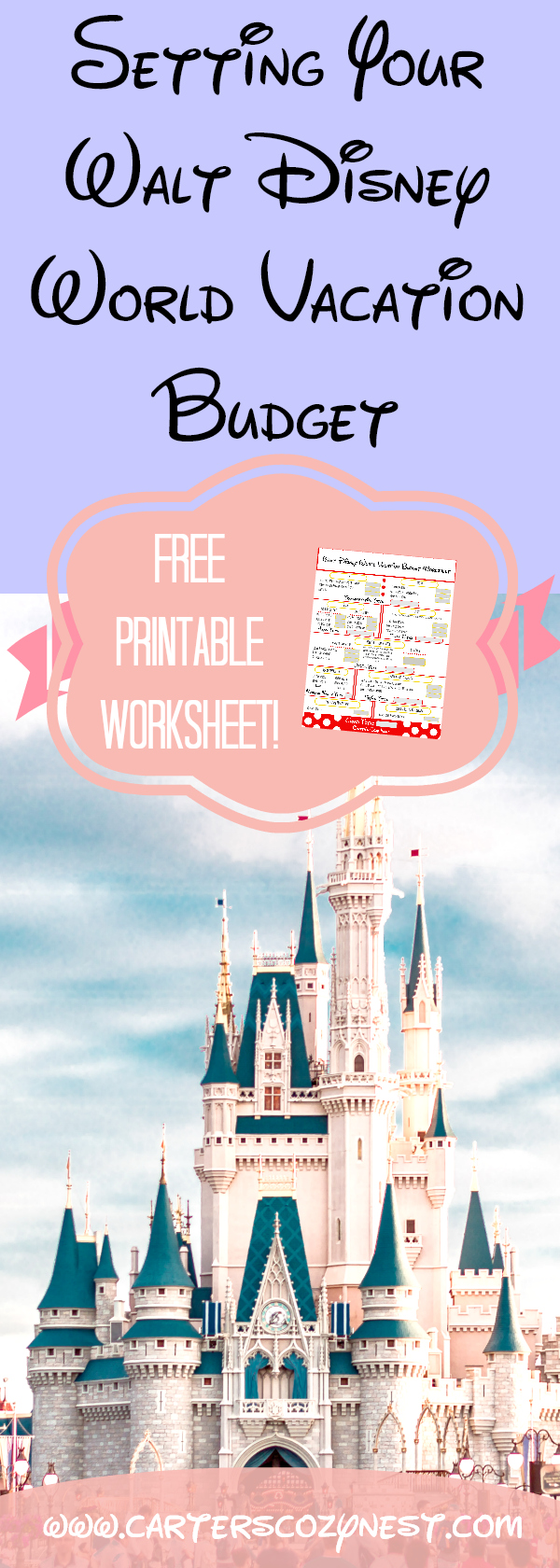 Walt Disney World Vacation Budget Worksheet