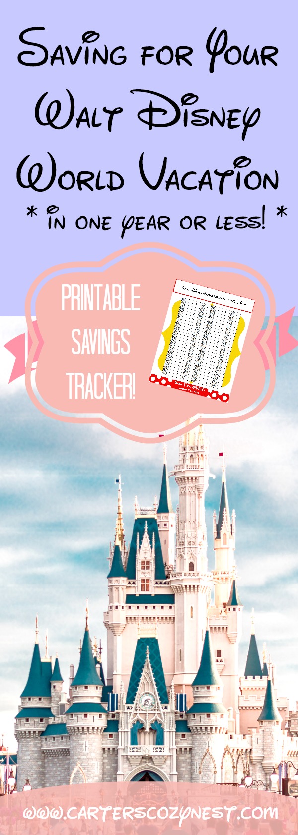 Saving for Your Walt Disney World Vacation Pinterest Graphic