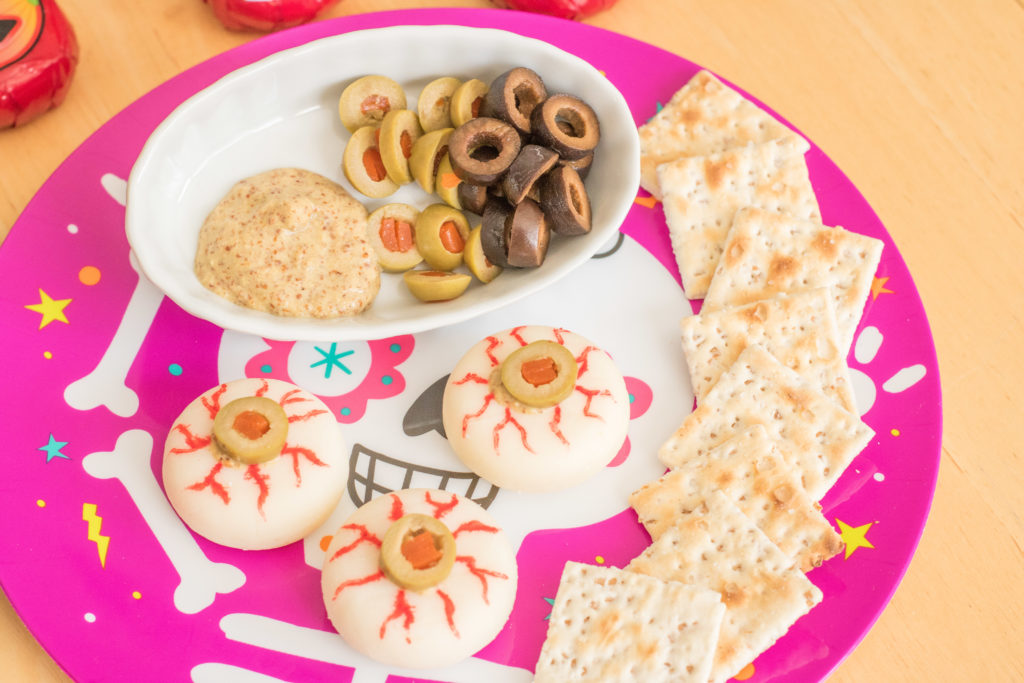 Mini Babybel® Cheese makes perfect spooky Halloween eyeballs!