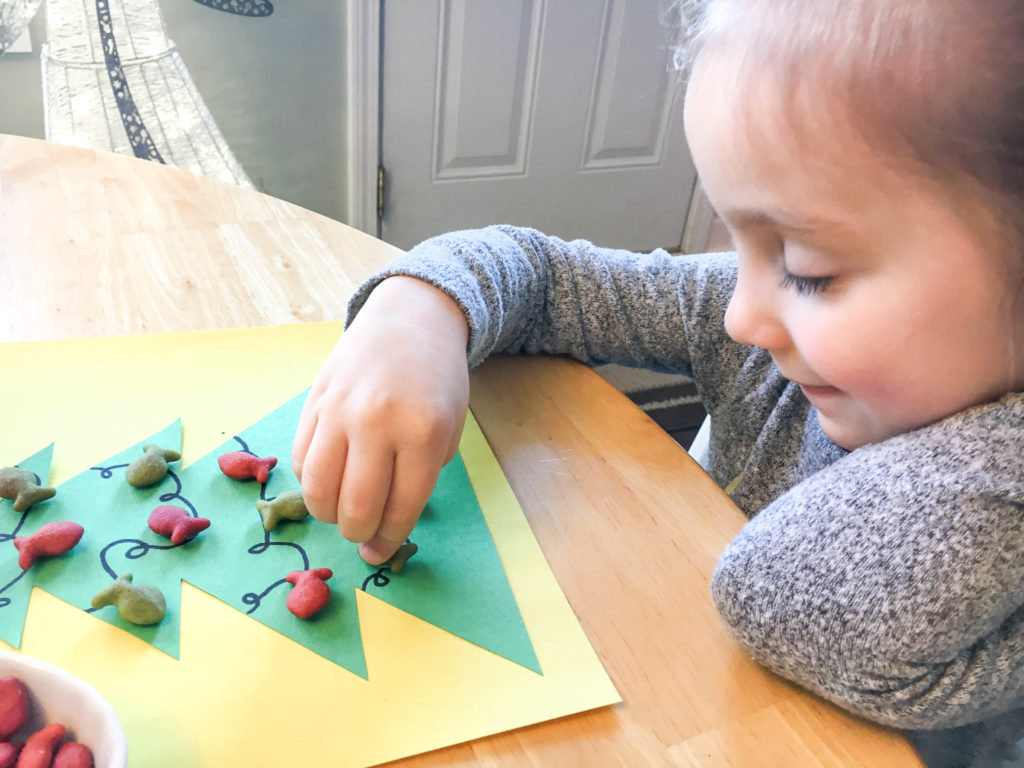 Festive Goldfish Christmas Tree Craft