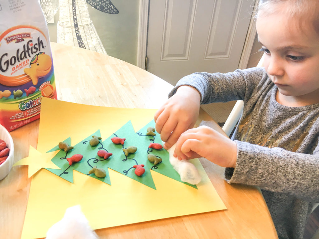 Festive Goldfish Christmas Tree Craft