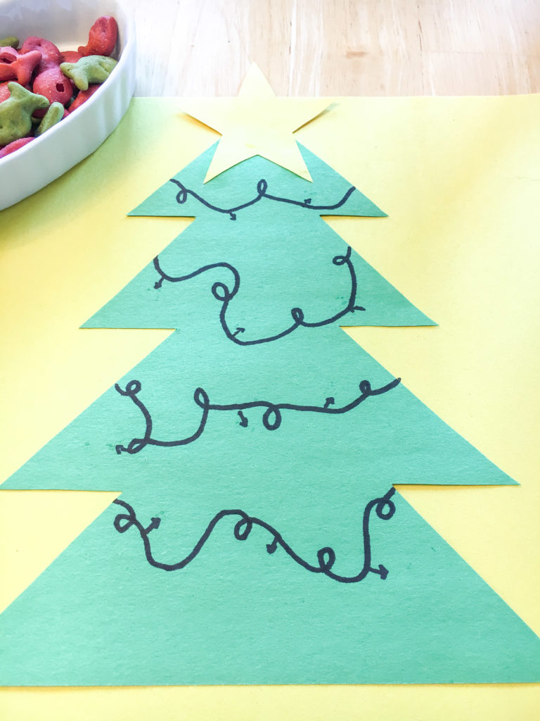 Festive Goldfish Christmas Tree Craft