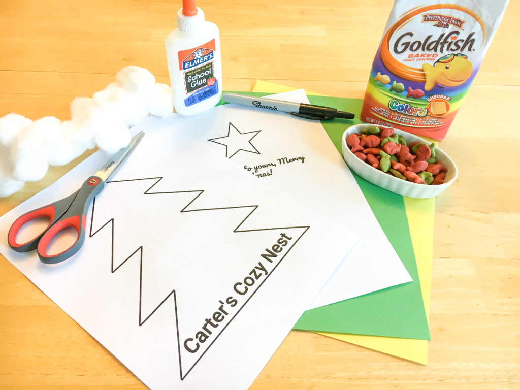 Festive Goldfish Christmas Tree Craft